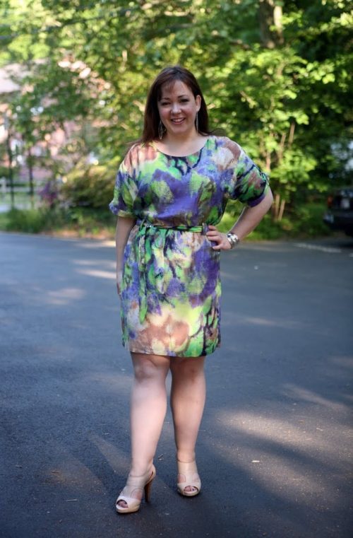 What I Wore: Watercolor Print Silk Dress for Spring