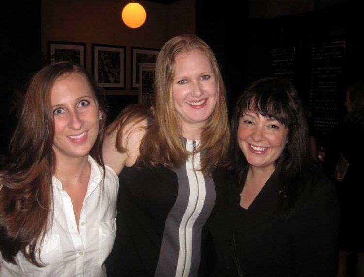 Liz, Alison, and Alison, three DC-area fashion bloggers at Bethesda Row