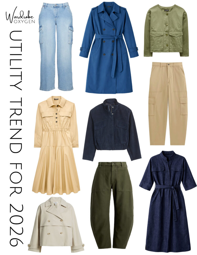 Spring 2026 Fashion Trends Worth Actually Wearing 6 the best spring 2026 fashion trends for women over 40 include the utility trend and this is a collage of nine recommended pieces