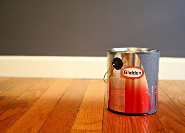 My Updated Home Office with Glidden Paint 1 photo of an open can of Glidden paint
