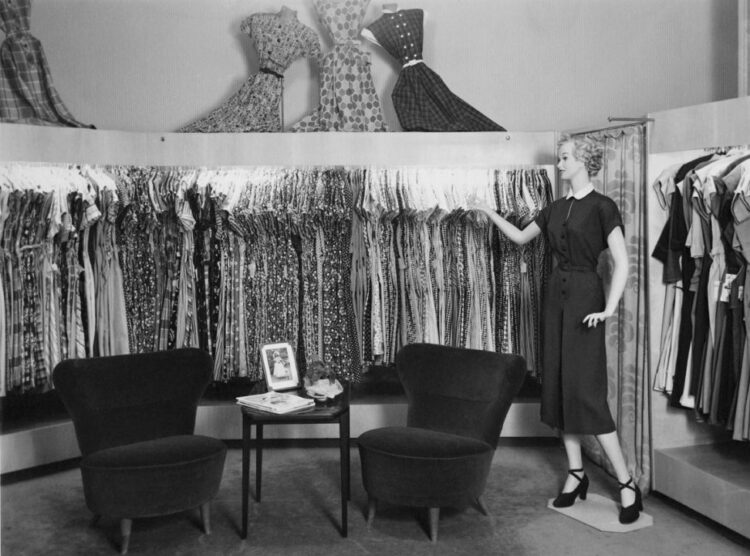 H&M Inside the first H&M store called Hennes, which was located in Västerås, Sweden