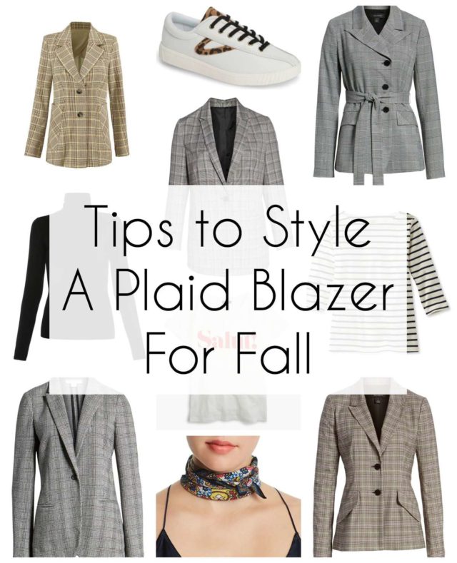 tips on how to style a plaid blazer for fall for weekend and work
