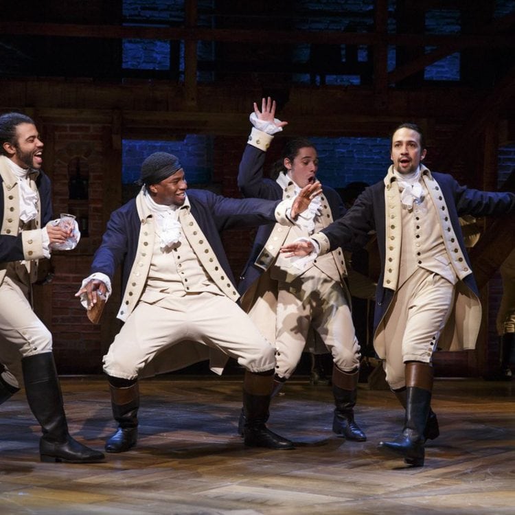 A still from the Lin Manuel Miranda music Hamilton