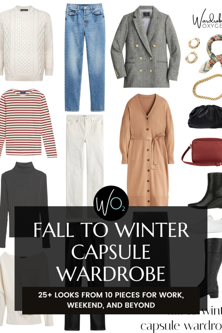 Fall to Winter Capsule Wardrobe: 25+ Looks for Work, Weekend, and Beyond 1 A fall to winter capsule wardrobe by Alison Gary of Wardrobe Oxygen