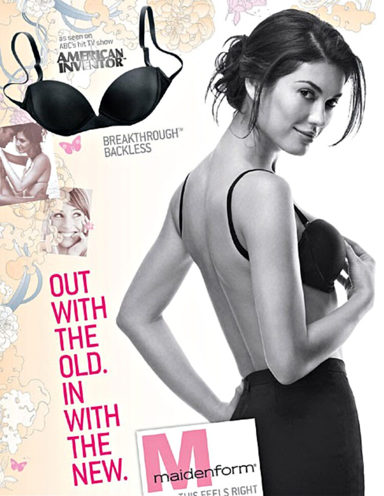My Experience with the Maidenform Backless Bra 1 maidenform backless bra marketing as seen on the abc hit tv show american inventor, the maidenform breakthrough backless bra