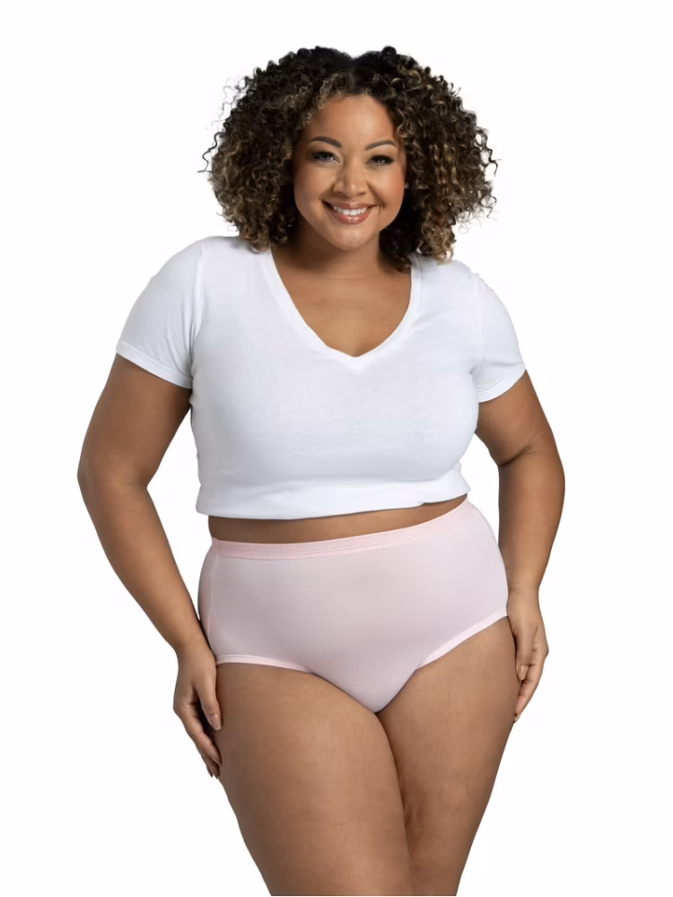The Best Moisture-Wicking Underwear for Summer (Including Hot Flashes) 12 Fruit of the Loom Women's Fit for Me Breathable Micro-Mesh Brief Panty review