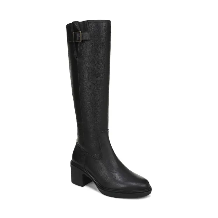 vionic sonora tall heeled boot in wide calves