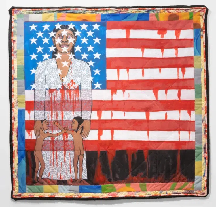 Weekend Reads #306 1 Faith Ringgold, The Flag is Bleeding #2 (American Collection #6), 1997