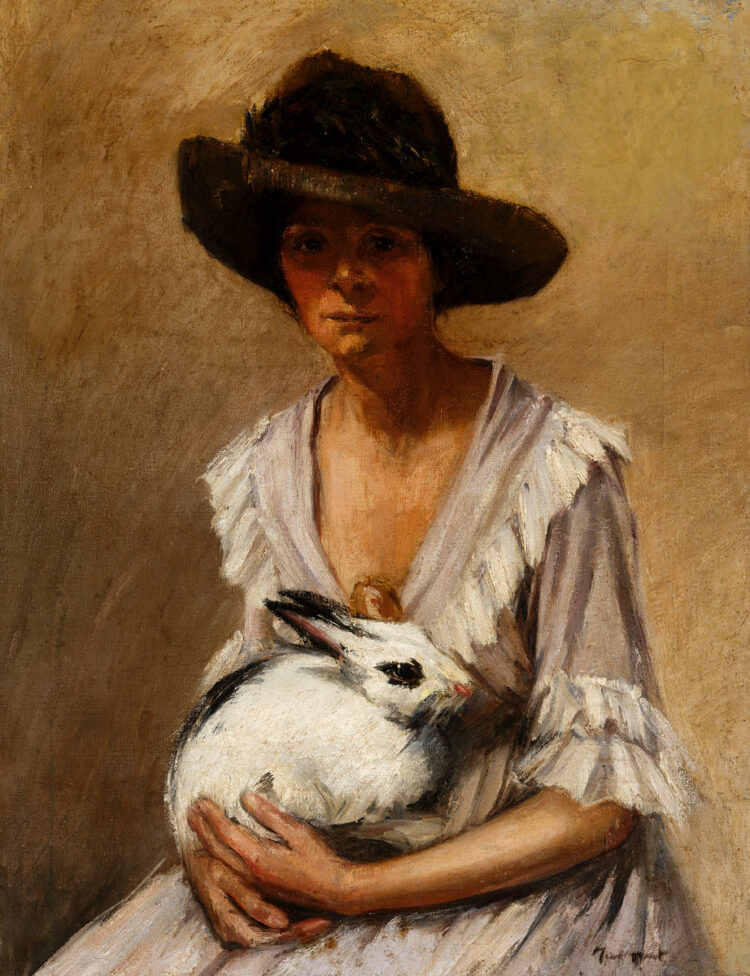 Girl with a Rabbit Mina Arndt, Girl with a Rabbit, circa 1913 | Weekend Reads for March 1, 2025