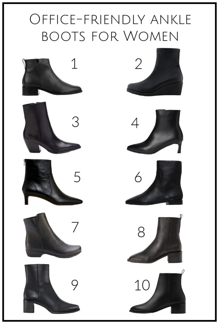 10 office friendly ankle boots for women