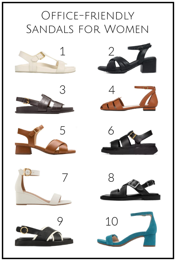 10 office friendly sandals for women