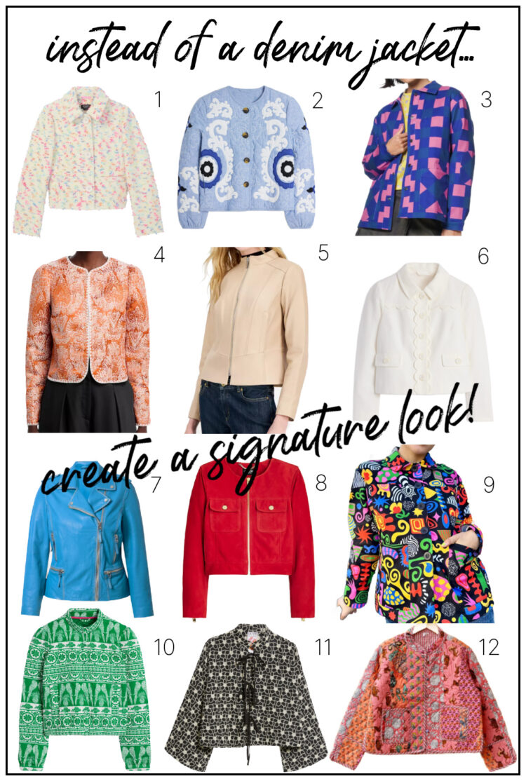 12 unique colorful spring jackets for women that can be denim jacket alternatives