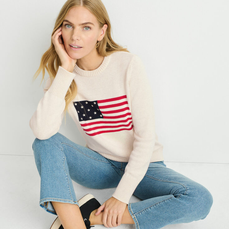 lands end flag sweater