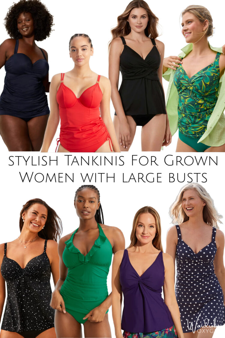 stylish tankinis for grown women with large busts
