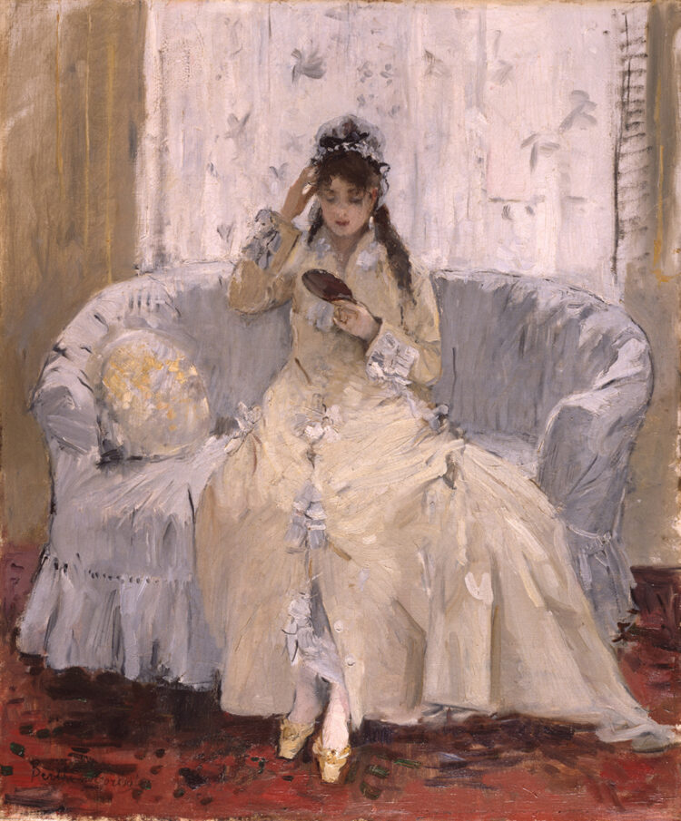 Berthe Morisot, Jeune Femme au miroir, 1876 | Weekend Reads for the End of July