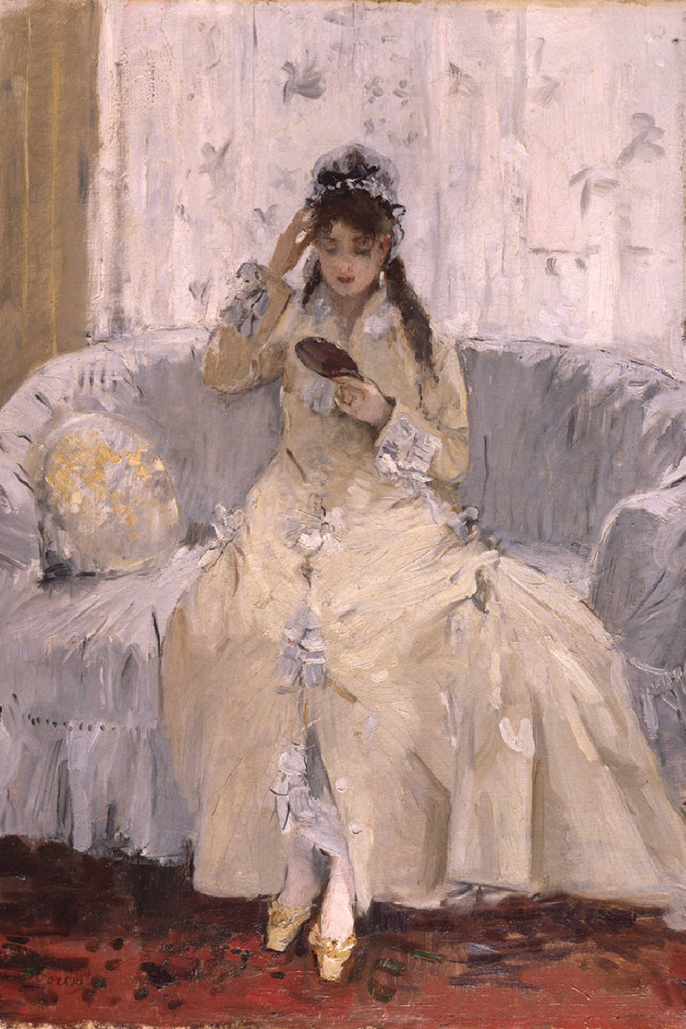 Berthe Morisot, Jeune Femme au miroir, 1876 | Weekend Reads for the End of July