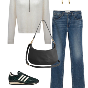 Look 24 from the teacher capsule wardrobe for fall featuring Madewell jeans