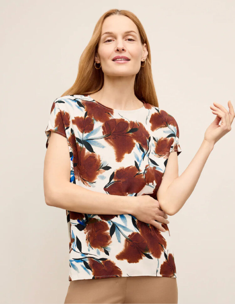 The Didion Drape top from M.M.LaFleur in washable silk