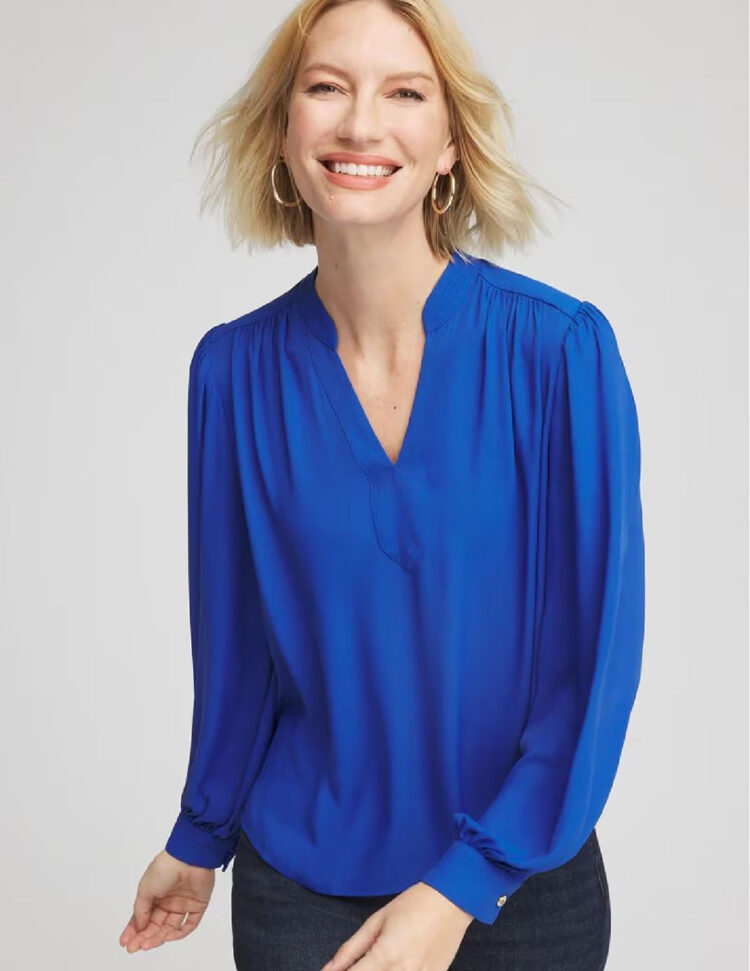 easy work tops for women the chico's pullover crepe blouse