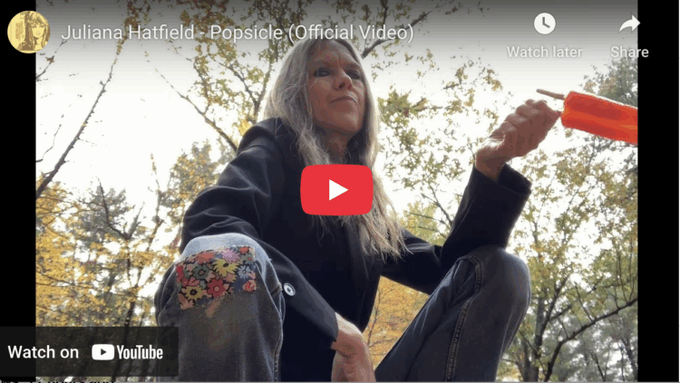 Screenshot from YouTube of Juliana Hatfield - Popsicle (Official Video)