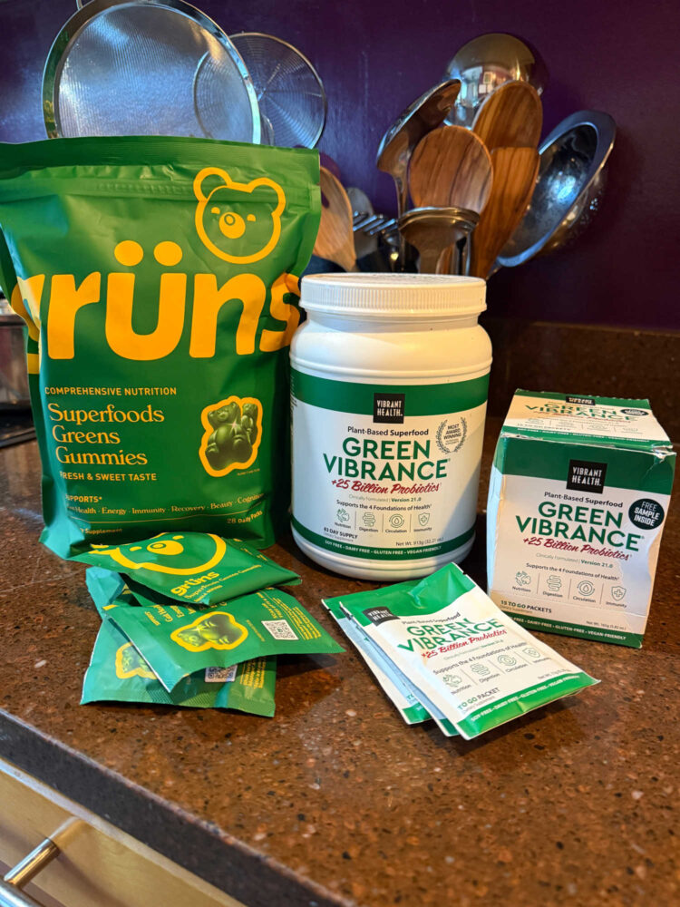 gruns gummies and green vibrance powder perimenopausal cocktail