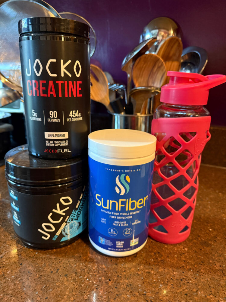 perimenopausal morning preworkout with fiber and creatine