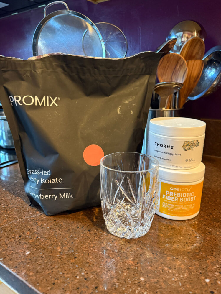 perimenopause mighttime cocktail prebiotic fiber magnesium glycinate and protein