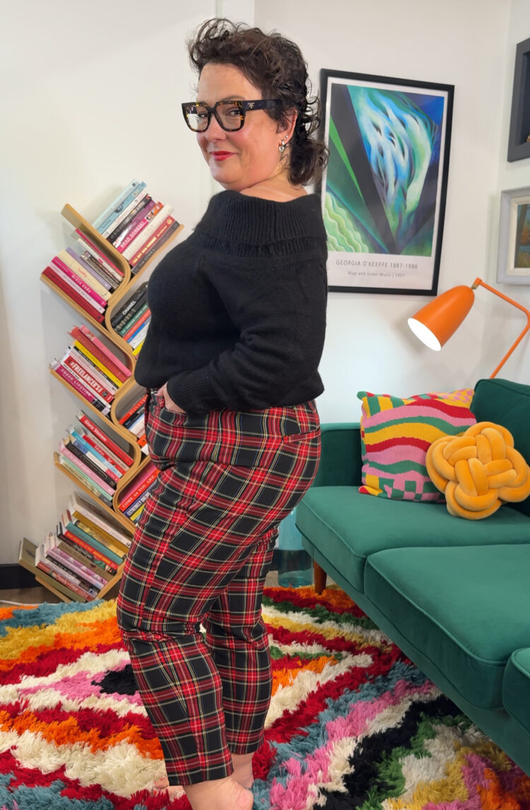 wardrobe oxygen in the lane bryant 4-Season Plaid Slim Ankle Pant