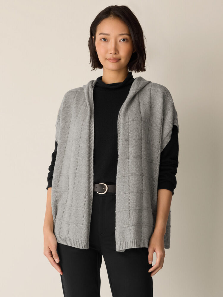 It's Layering Season... And These Top Layers are Tops 6 Eileen Fisher Cotton and Recycled Cashmere Hooded Poncho