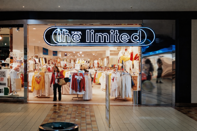 We Need to Talk About Leslie Wexner Retail Brands 2 the front of a the limited store in the 1980s