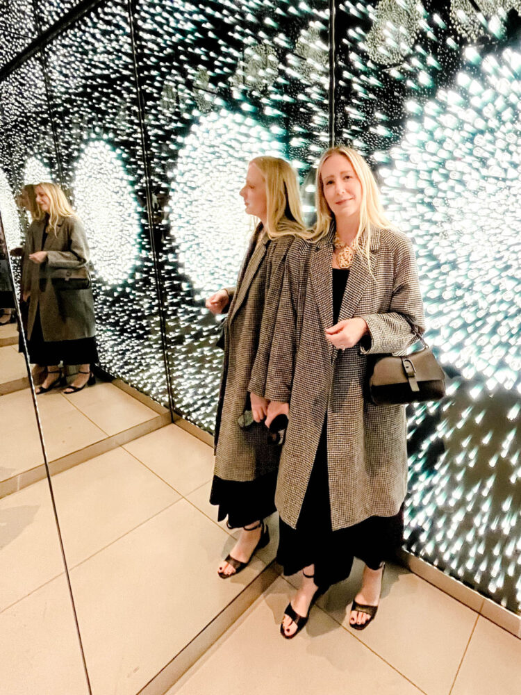 Personal Stylist Experience: One Woman's Honest Closet Edit Story 6 Sharon Garofalow in a tweed jacket and black heels